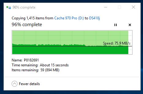 DS418j Performanta Final- Transfer ~30 GB